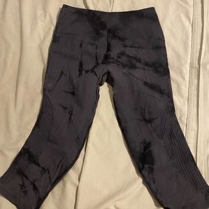 LULULEMON Leggings Navy TieDye Pattern Size 8